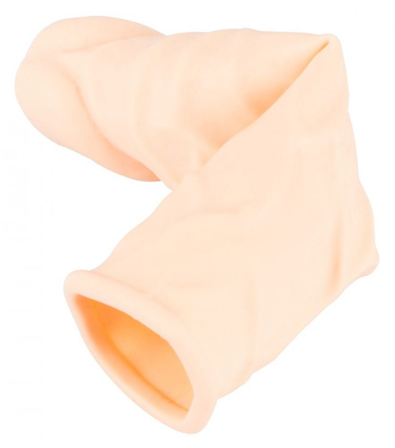 Телесная удлиняющая насадка с вибрацией Silicone Extension Vibrating - 19 см., Orion Телесная удлиняющая насадка с вибрацией Silicone Extension Vibrating - 19 см., Orion