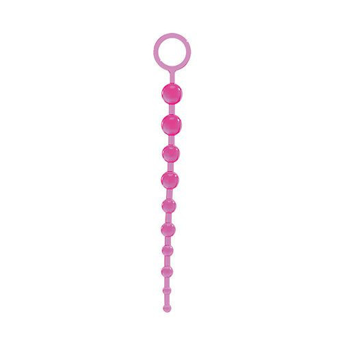Розовая анальная цепочка с 10 шариками JAMMY JELLY ANAL 10 BEADS - 32 см., Toyz4lovers Розовая анальная цепочка с 10 шариками JAMMY JELLY ANAL 10 BEADS - 32 см., Toyz4lovers