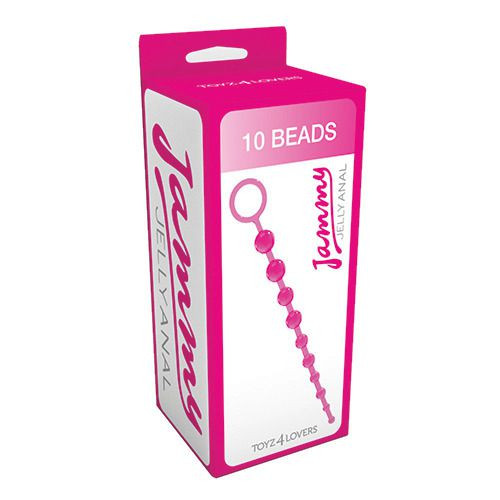 Розовая анальная цепочка с 10 шариками JAMMY JELLY ANAL 10 BEADS - 32 см., Toyz4lovers Розовая анальная цепочка с 10 шариками JAMMY JELLY ANAL 10 BEADS - 32 см., Toyz4lovers