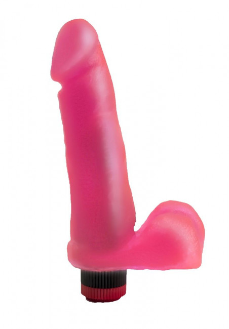 Розовый вибромассажёр в форме фаллоса - 16 см., LOVETOY (А-Полимер)