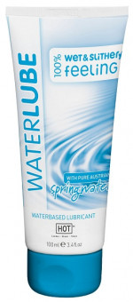 Лубрикант на основе чистой родниковой воды WaterLube - 100 мл., HOT