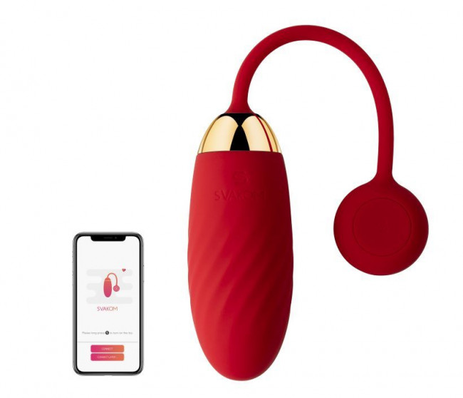 Красное виброяйцо Ella с управлением через смартфон , Svakom Красное виброяйцо Ella с управлением через смартфон , Svakom