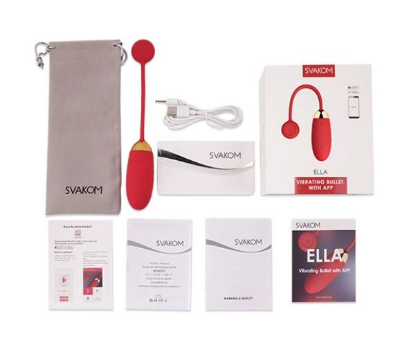 Красное виброяйцо Ella с управлением через смартфон , Svakom Красное виброяйцо Ella с управлением через смартфон , Svakom