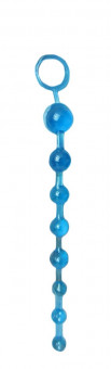 Голубая анальная цепочка - 30 см., Sextoy 2011