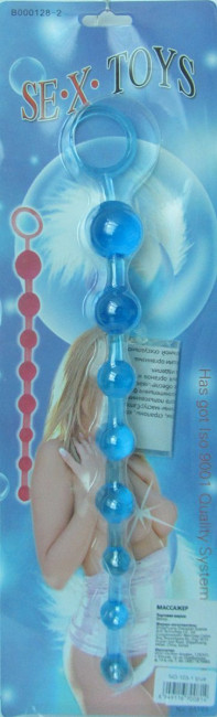 Голубая анальная цепочка - 30 см., Sextoy 2011 Голубая анальная цепочка - 30 см., Sextoy 2011
