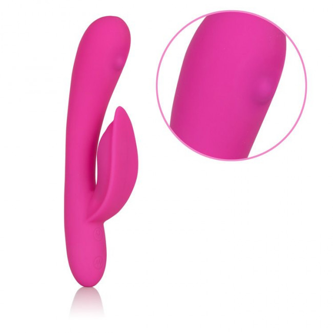 Розовый перезаряжаемый вибромассажер Embrace Massaging Tickle с движущимся шариком, California Exotic Novelties Розовый перезаряжаемый вибромассажер Embrace Massaging Tickle с движущимся шариком, California Exotic Novelties
