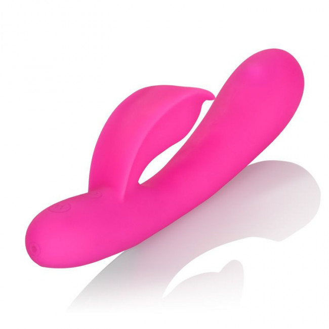 Розовый перезаряжаемый вибромассажер Embrace Massaging Tickle с движущимся шариком, California Exotic Novelties Розовый перезаряжаемый вибромассажер Embrace Massaging Tickle с движущимся шариком, California Exotic Novelties