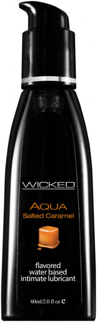 Лубрикант с ароматом соленой карамели Wicked Aqua Salted Caramel - 60 мл., Wicked Лубрикант с ароматом соленой карамели Wicked Aqua Salted Caramel - 60 мл., Wicked