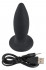 Чёрная перезаряжаемая анальная пробка Black Velvets Recharge Plug S - 11 см., Orion