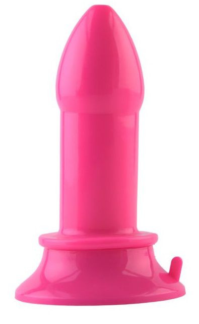 Розовая анальная втулка на присоске POPO Pleasure - 13 см., POPO Pleasure