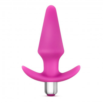 Розовая анальная вибропробка Luxe Discover - 12,7 см., Blush Novelties