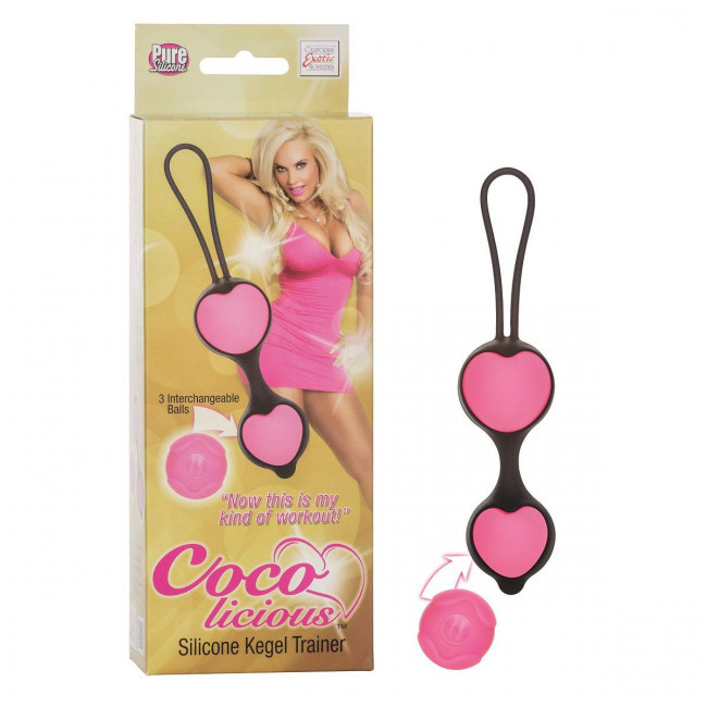 Розовые вагинальные шарики из силикона Coco Licious Kegel Balls, California Exotic Novelties Розовые вагинальные шарики из силикона Coco Licious Kegel Balls, California Exotic Novelties