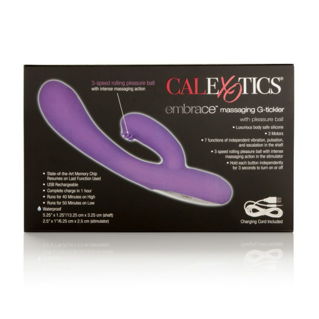 Фиолетовый перезаряжаемый вибромассажер Embrace Massaging G-Tickler, California Exotic Novelties Фиолетовый перезаряжаемый вибромассажер Embrace Massaging G-Tickler, California Exotic Novelties