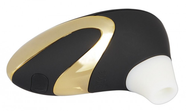 Чёрно-золотой бесконтактный вакуумный стимулятор клитора Womanizer W500 Pro, Womanizer