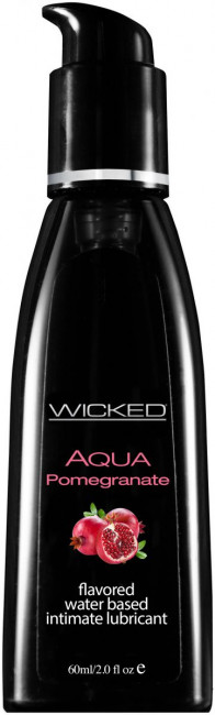 Лубрикант с ароматом граната Wicked Aqua Pomegranate - 60 мл., Wicked Лубрикант с ароматом граната Wicked Aqua Pomegranate - 60 мл., Wicked