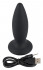Чёрная перезаряжаемая анальная пробка Black Velvets Recharge Plug M - 12,5 см., Orion