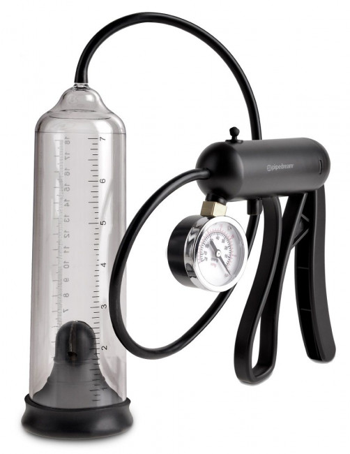 Вакуумная мужская помпа с датчиком давления Pro-Gauge Power Pump, Pipedream