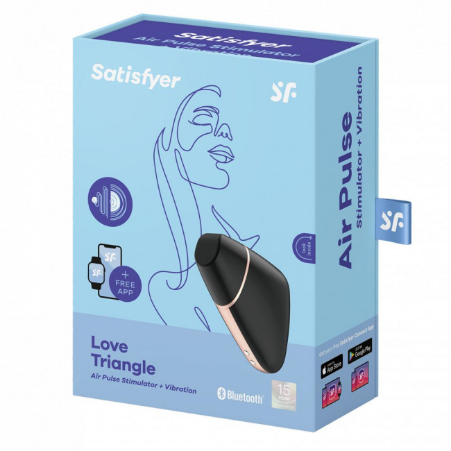 Черный вакуум-волновой вибростимулятор Satisfyer Love Triangle Черный вакуум-волновой вибростимулятор Satisfyer Love Triangle