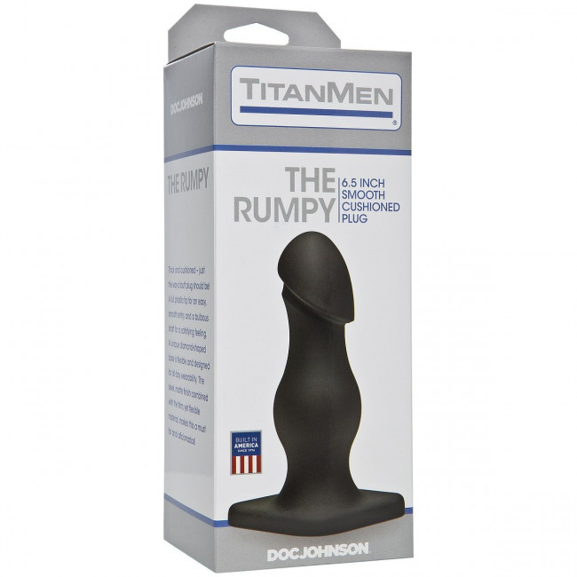 Чёрная анальная пробка TitanMen The Rumpy - 16,5 см., Doc Johnson