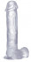 Прозрачный фаллоимитатор Realistic Cock 11" With Scrotum - 29,5 см., Shots Media BV