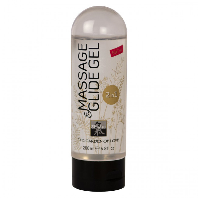Массажное масло и лубрикант Massage & Glide Gel - 200 мл., Shiatsu Массажное масло и лубрикант Massage & Glide Gel - 200 мл., Shiatsu