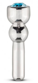 Серебристый уретральный стимулятор Sinner Penis Plug With Diamond - 5 см.