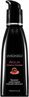 Лубрикант WICKED AQUA Cherry Cordial с ароматом вишневого ликера - 120 мл., Wicked