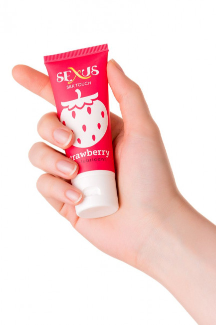 Увлажняющая гель-смазка с ароматом клубники Silk Touch Strawberry - 50 мл., Sexus