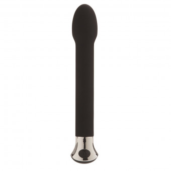 Чёрный вибратор TULIP с memory-чипом - 14 см., California Exotic Novelties