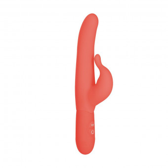 Оранжевый водонепроницаемый силиконовый вибратор Posh 10-Function Silicone Teasing Tickler - 20 см., California Exotic Novelties