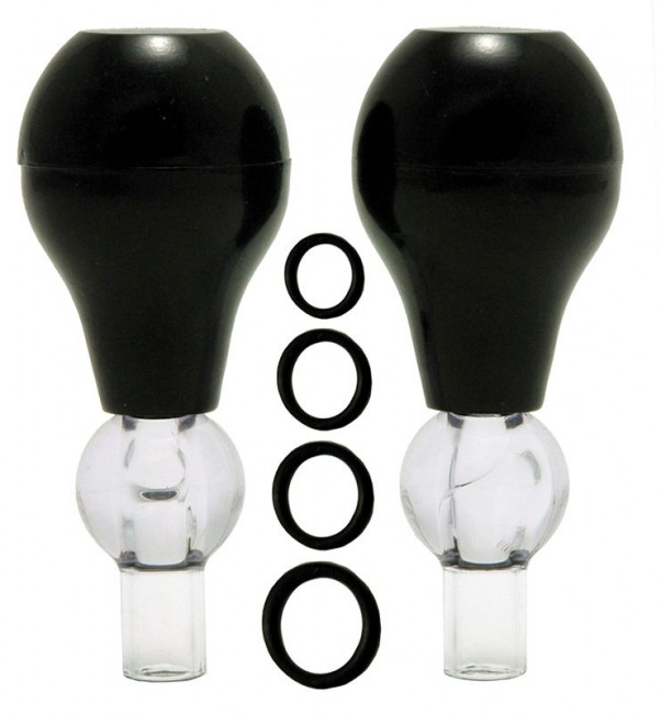 Набор для стимуляции груди Nipple Pump 10 Pieces: 2 помпы и 8 колечек, Seven Creations Набор для стимуляции груди Nipple Pump 10 Pieces: 2 помпы и 8 колечек, Seven Creations