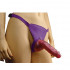 Гламурный страпон с блёстками Bree Olson Glitter Glam Strap-On Harness & Dong - 16 см., Topco Sales