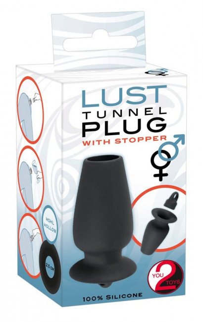 Пробка-туннель с заглушкой Lust Tunnel Plug with Stopper, Orion