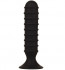 Чёрный ребристый массажер для анальной стимуляции MENZSTUFF RIBBED TORPEDO DONG - 15 см., Dream Toys Чёрный ребристый массажер для анальной стимуляции MENZSTUFF RIBBED TORPEDO DONG - 15 см., Dream Toys