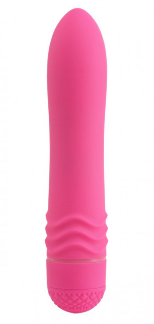 Розовый водонепроницаемый вибратор Neon Luv Touch Vibe - 19 см., Pipedream
