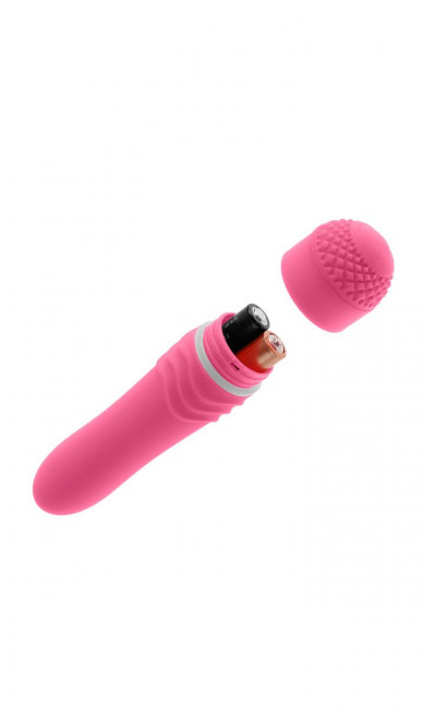 Розовый водонепроницаемый вибратор Neon Luv Touch Vibe - 19 см., Pipedream