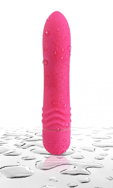 Розовый водонепроницаемый вибратор Neon Luv Touch Vibe - 19 см., Pipedream