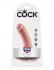 Телесный фаллоимитатор 6" Cock на присоске - 15,2 см., Pipedream