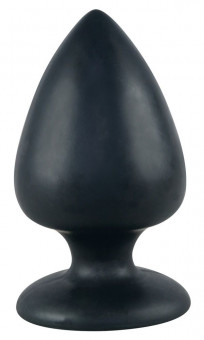 Большая чёрная анальная втулка Black Velvet Extra XL - 14 см., Orion