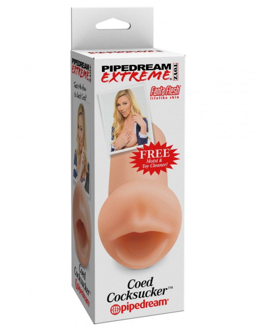 Телесный мастурбатор-ротик Coed Cocksucker, Pipedream