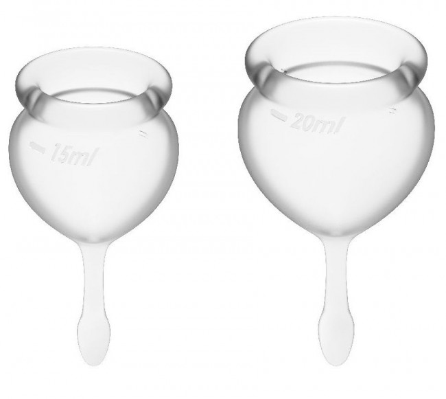 Набор прозрачных менструальных чаш Feel good Menstrual Cup Набор прозрачных менструальных чаш Feel good Menstrual Cup