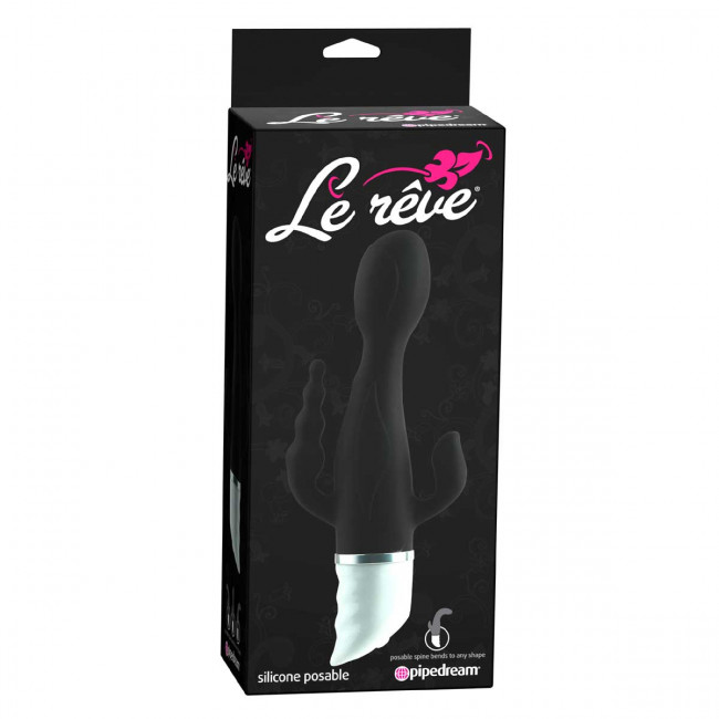 Вибромассажер Le Reve для тройной стимуляции: точки G, ануса и клитора, Pipedream
