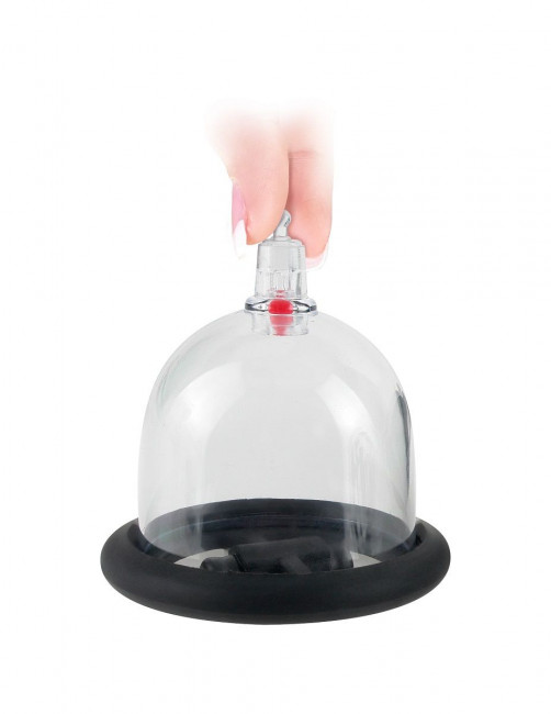 Вакуумная помпа и 2 чаши для сосков Deluxe Vibrating Nipple Pleasure Cups с вибрацией, Pipedream