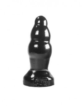 Черная рельефная анальная пробка Butt Bullet - 15 см., O-Products