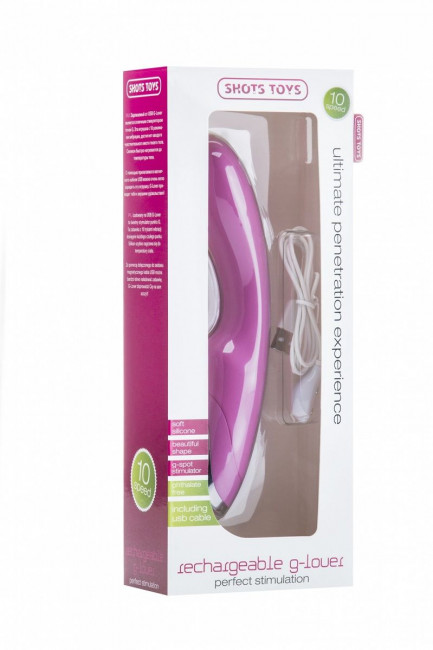 Розовый перезаряжаемый вибратор Rechargeable G-Lover - 21 см., Shots Media BV