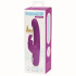 Фиолетовый перезаряжаемый вибратор Rabbit Slimline Curve Rechargeable - 24 см., Happy Rabbit