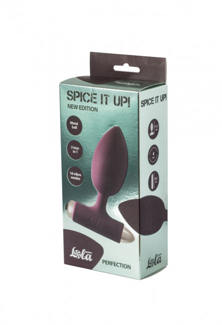 Бордовая анальная вибропробка New Edition Perfection - 11,1 см., Lola toys