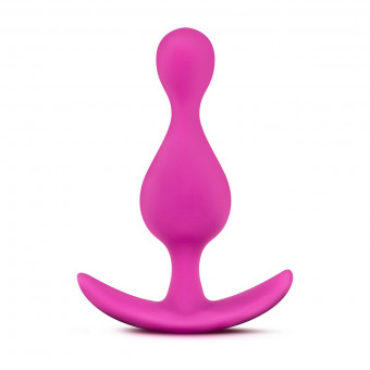 Розовая фигурная анальная пробка Luxe Explore - 11,4 см., Blush Novelties