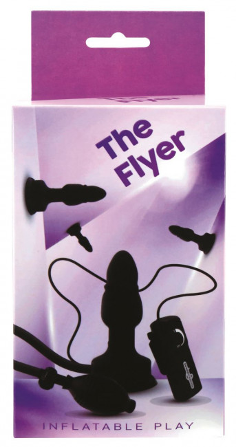Чёрная анальная пробка с расширением и вибрацией - 12 см., Seven Creations