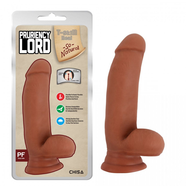 Кофейный фаллоимитатор Pruriency Lord - 17,5 см. Кофейный фаллоимитатор Pruriency Lord - 17,5 см.
